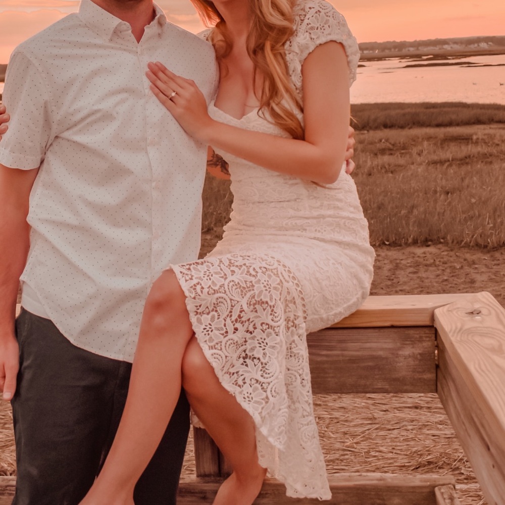 White lace dress